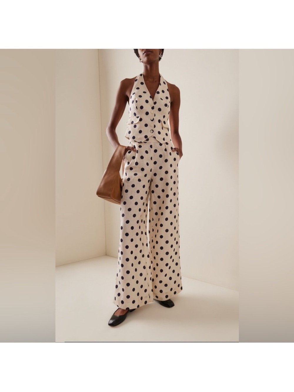 Cara Cara - Josephine Pant Set Egret Dot